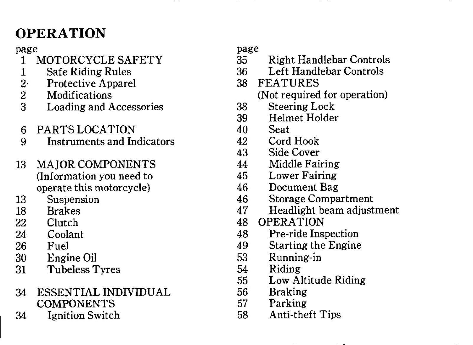 HONDA CBR900RR Fire Blade Owners Manual 1991 - BOUND - COVERS - XL FOLDOUT PAGES