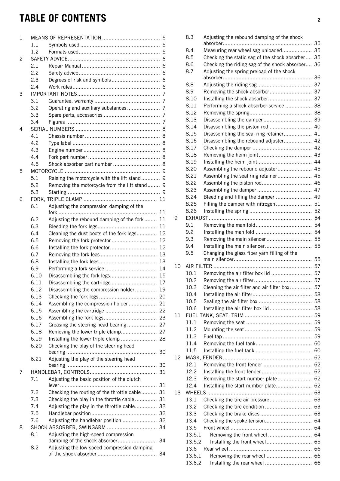 KTM 85 SX Service Repair Manual 2013 - STEEL WIRE BOUND - PROTECTIVE COVERS