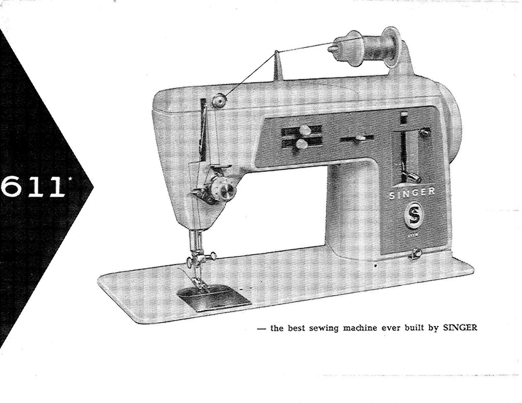 SINGER 611 User Manual English - STEEL WIRE BOUND - PROTECTIVE COVERS
