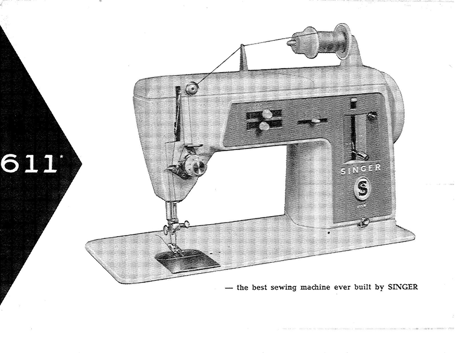 SINGER 611 User Manual English - STEEL WIRE BOUND - PROTECTIVE COVERS