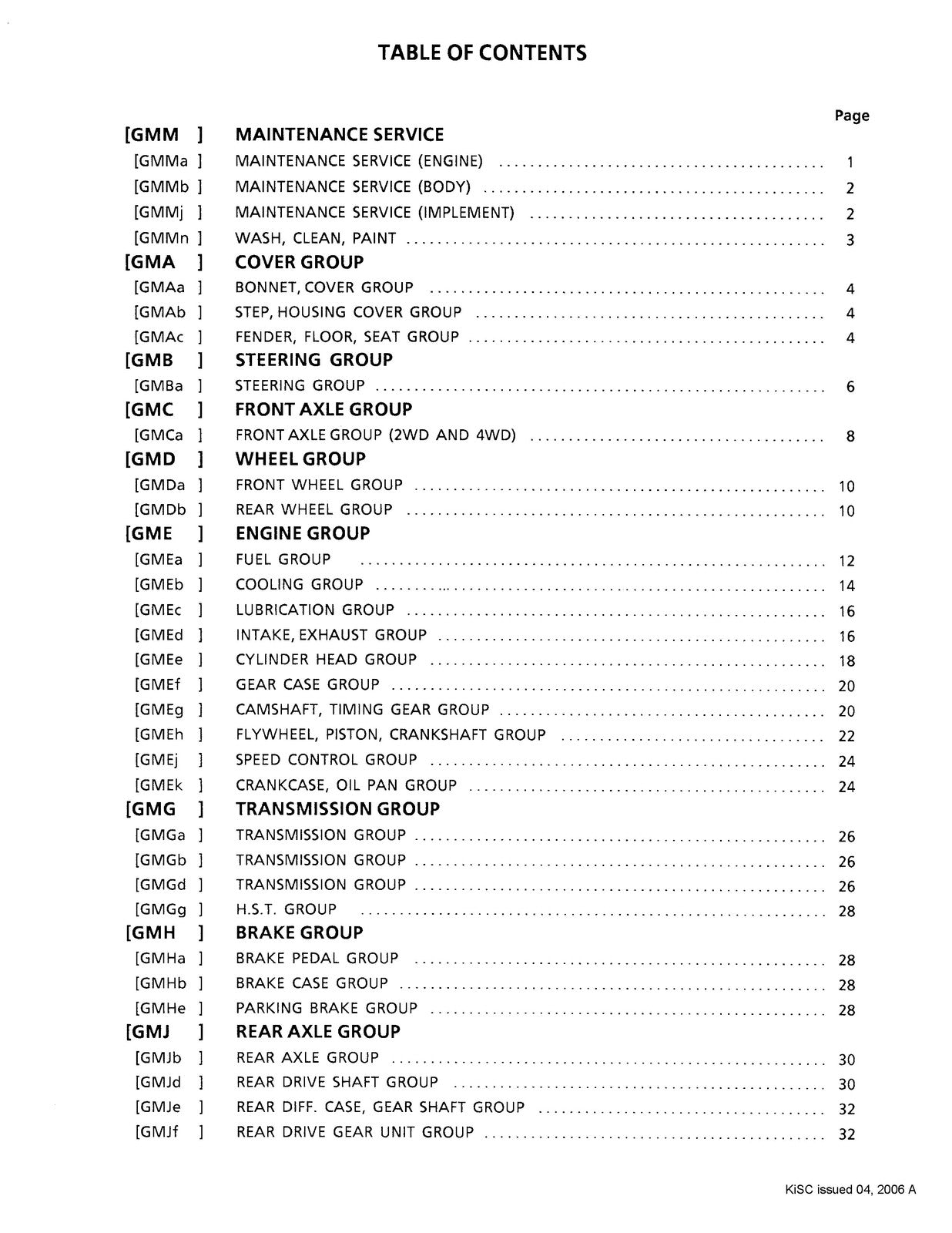 KUBOTA F1900 F1900E Flat-Rate Schedule Manual 2006 - WIRE BOUND - TOUGH COVERS