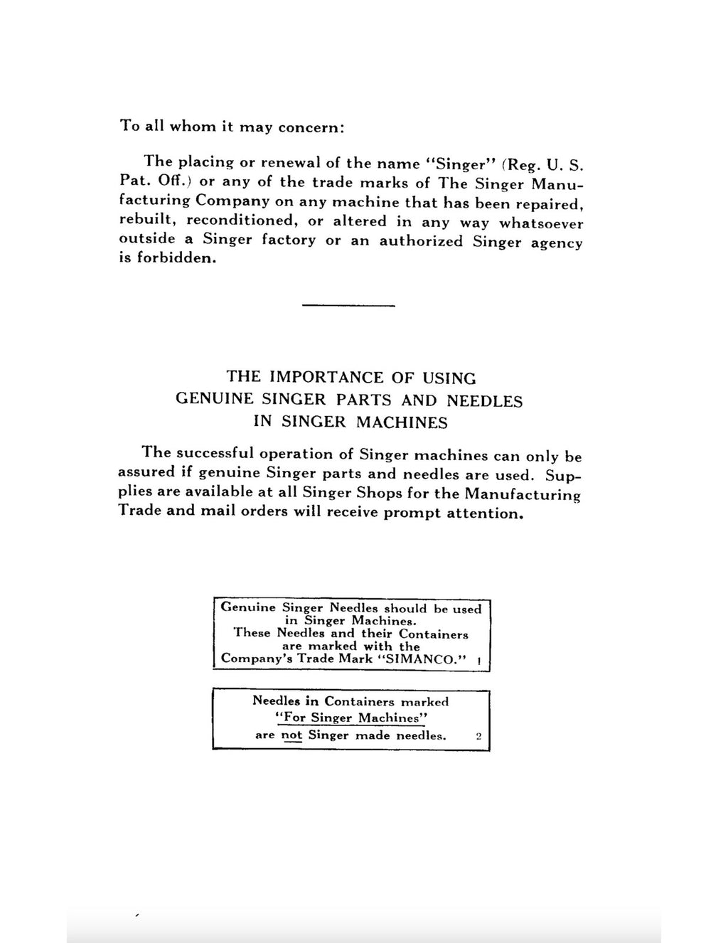 SINGER 95-1 Sewing Machine Instruction Manual - STEEL WIRE BOUND - TOUGH COVERS