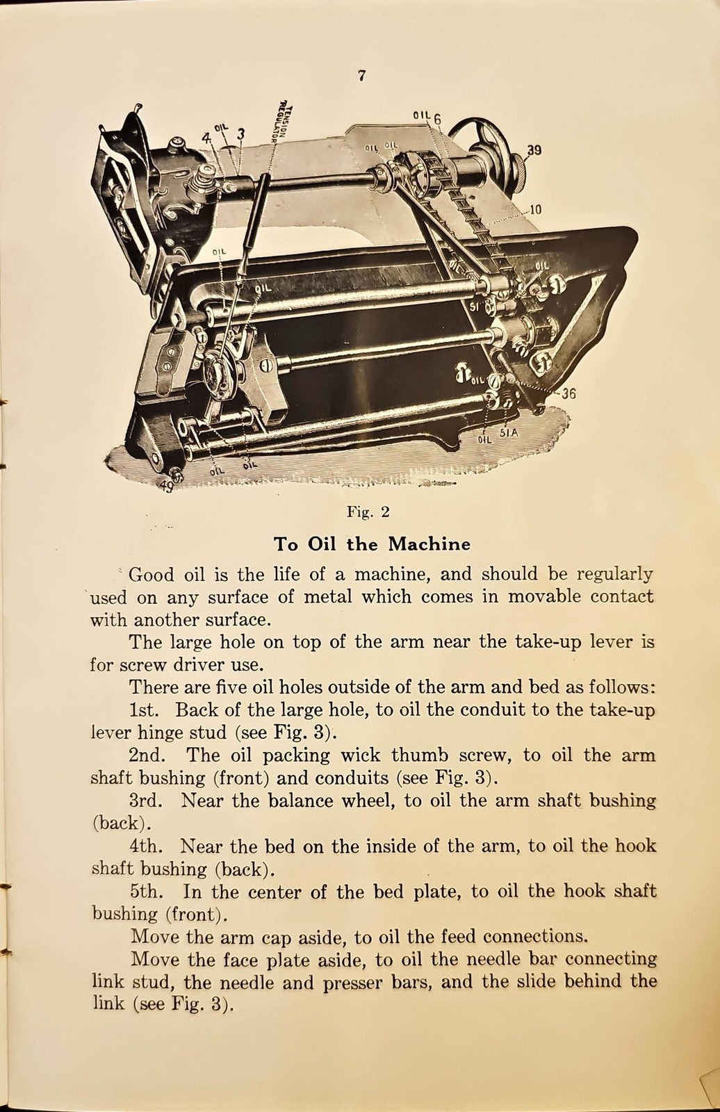 SINGER 61w 62w Sewing Machine Instructions Manual 1926 - WIRE BOUND - COVERS