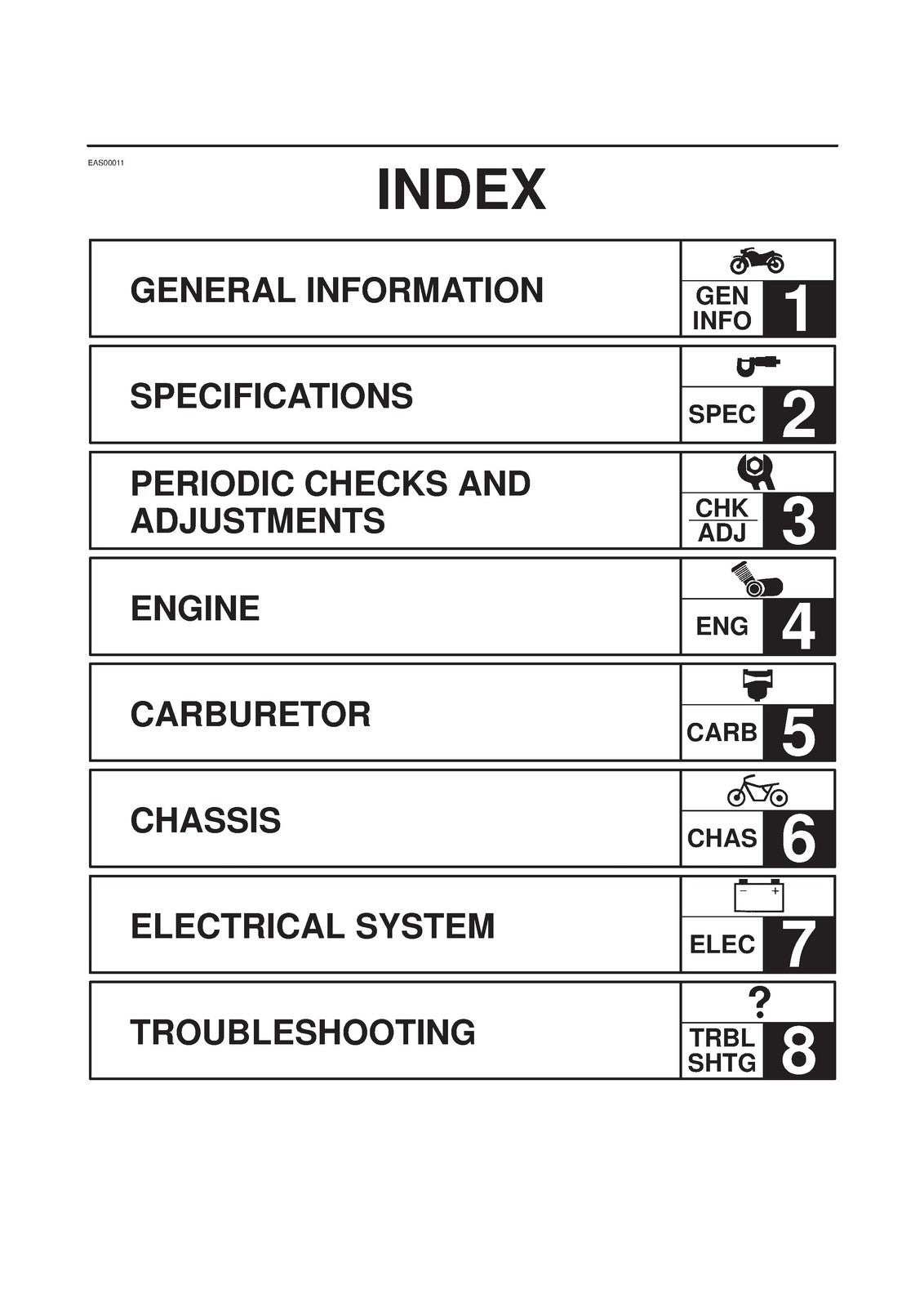 YAMAHA XVS125 Motorcycle Service Manual 2000 - BOUND - COVERS - XL FOLDOUT PAGES