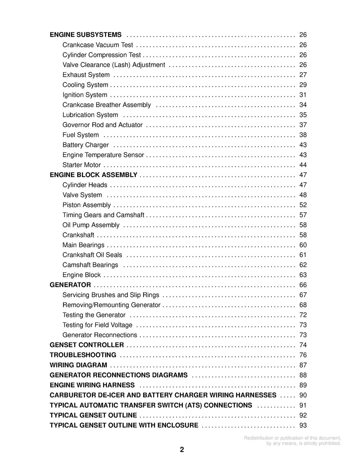 ONAN TGHAA Generator Set Service Manual - STEEL WIRE BOUND - PROTECTIVE COVERS