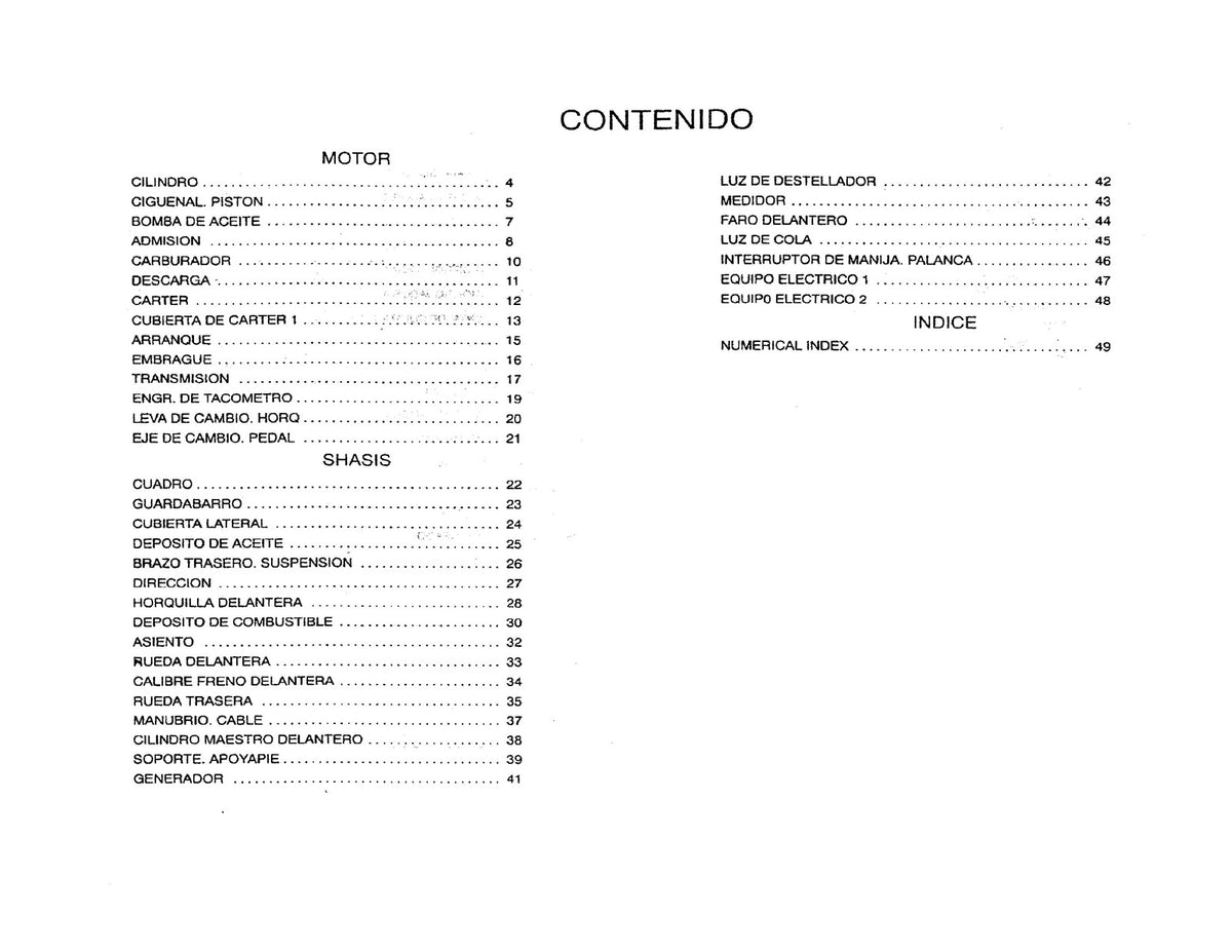 YAMAHA RX115 5JV1 Motorcycle Parts Manual SPANISH ESPANOL - WIRE BOUND - COVERS