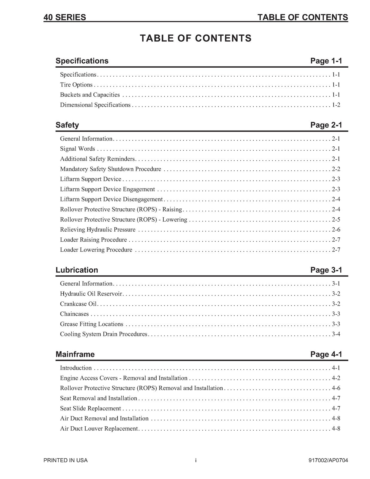GEHL SL4640 SL4840 SL5640 SL6640 Skid-Steer Loader Service Manual - WIRE BOUND