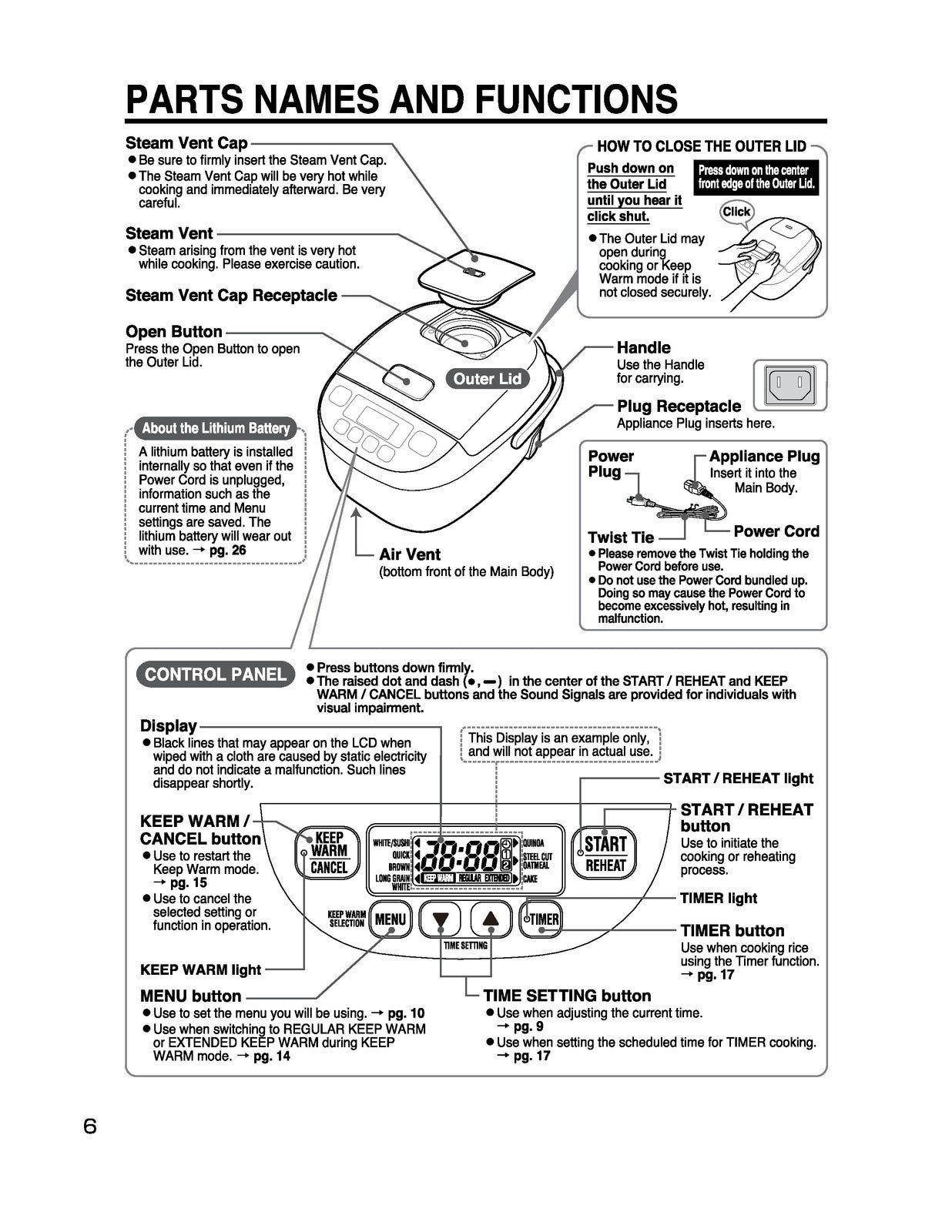 ZOJIRUSHI NL-BAC05 Micom Rice Cooker  Warmer Operating Instructions Manual