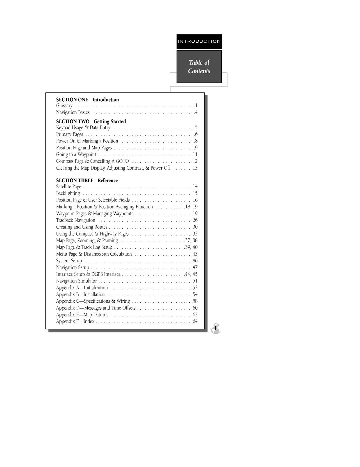 GARMIN GPS 126 128 Marine Navigator Owners Manual And Reference 1998 - BOUND