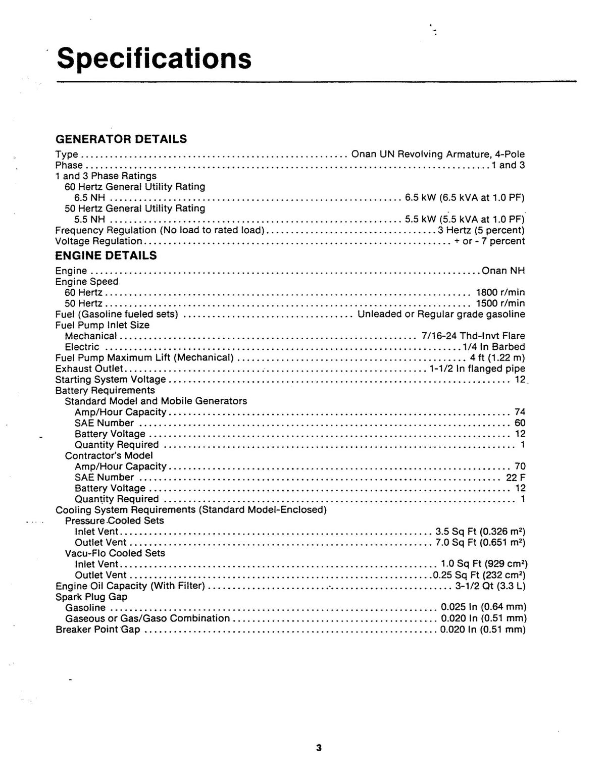ONAN NH GenSet Operators Manual 1983 - STEEL WIRE BOUND - PROTECTIVE COVERS
