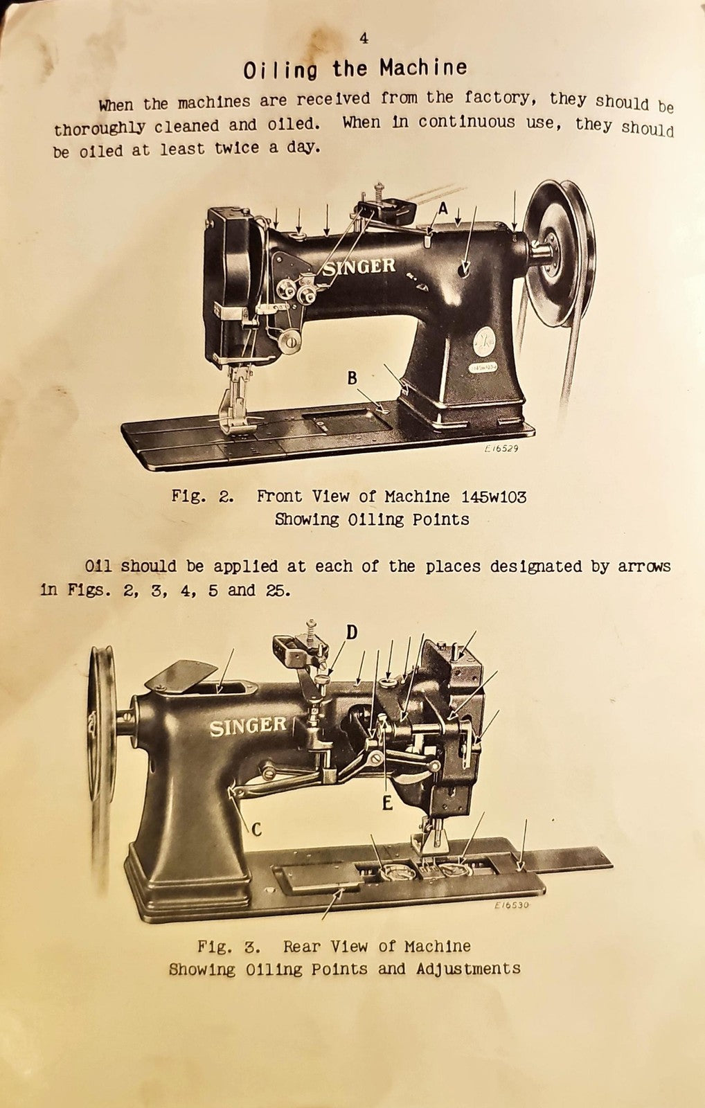 SINGER 145w103 145w203 145w303 Instructions Manual 1942 - WIRE BOUND - COVERS