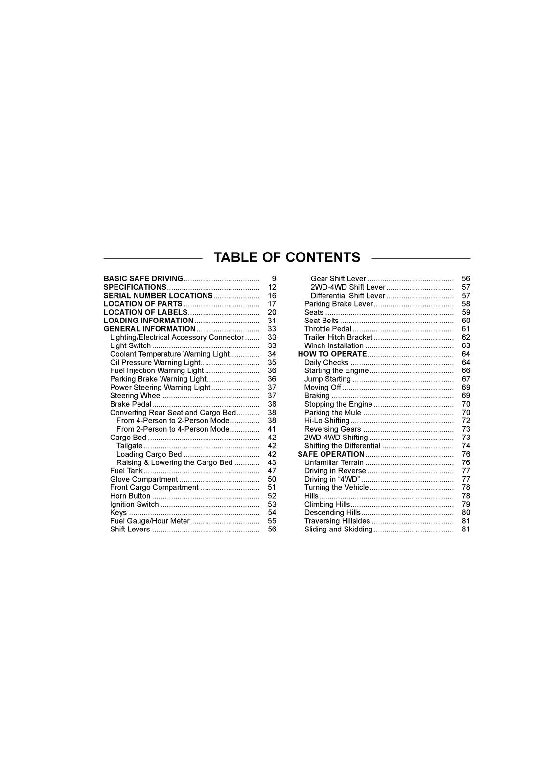 KAWASAKI Mule 4010 Trans4x4 Camo Owners Manual 2016 - WIRE BOUND - TOUGH COVERS