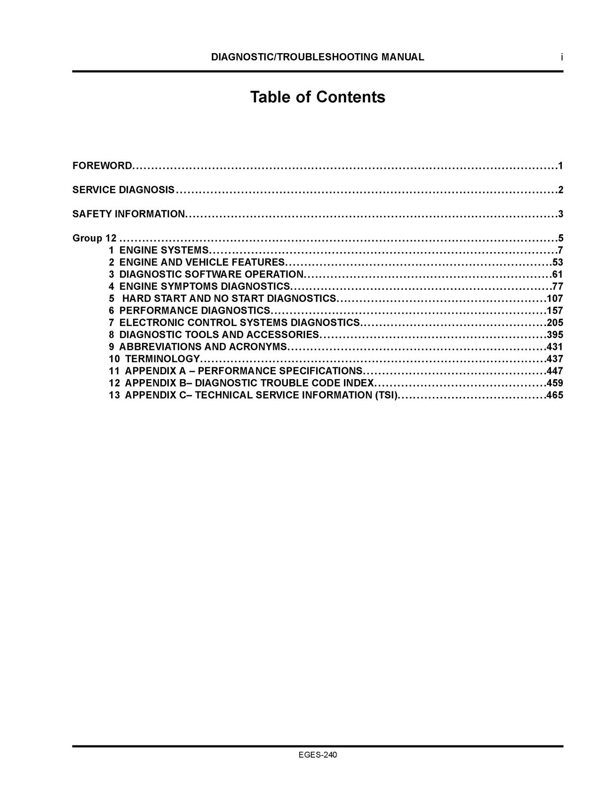 INTERNATIONAL VT 365 Diesel Engine Diagnostic Manual - WIRE BOUND - TOUGH COVERS
