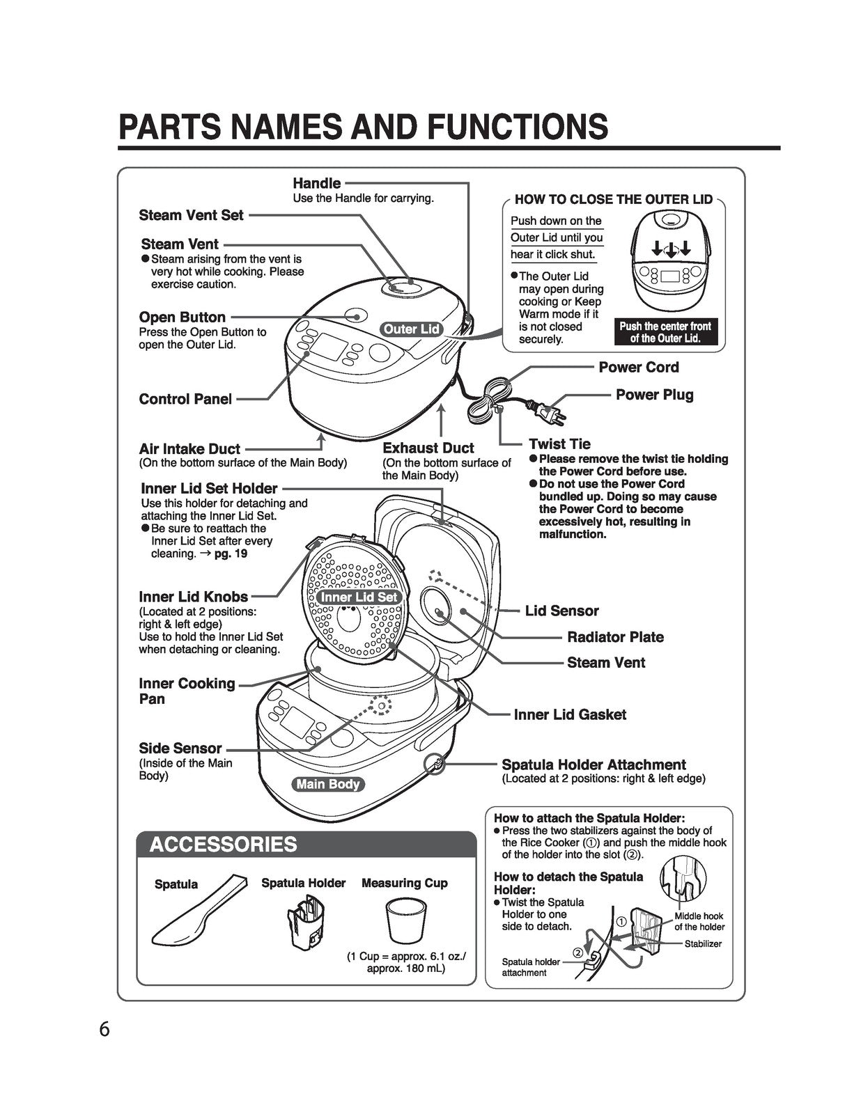 ZOJIRUSHI NP-HCC10 18 Induction Heating Rice Operating Instructions Manual