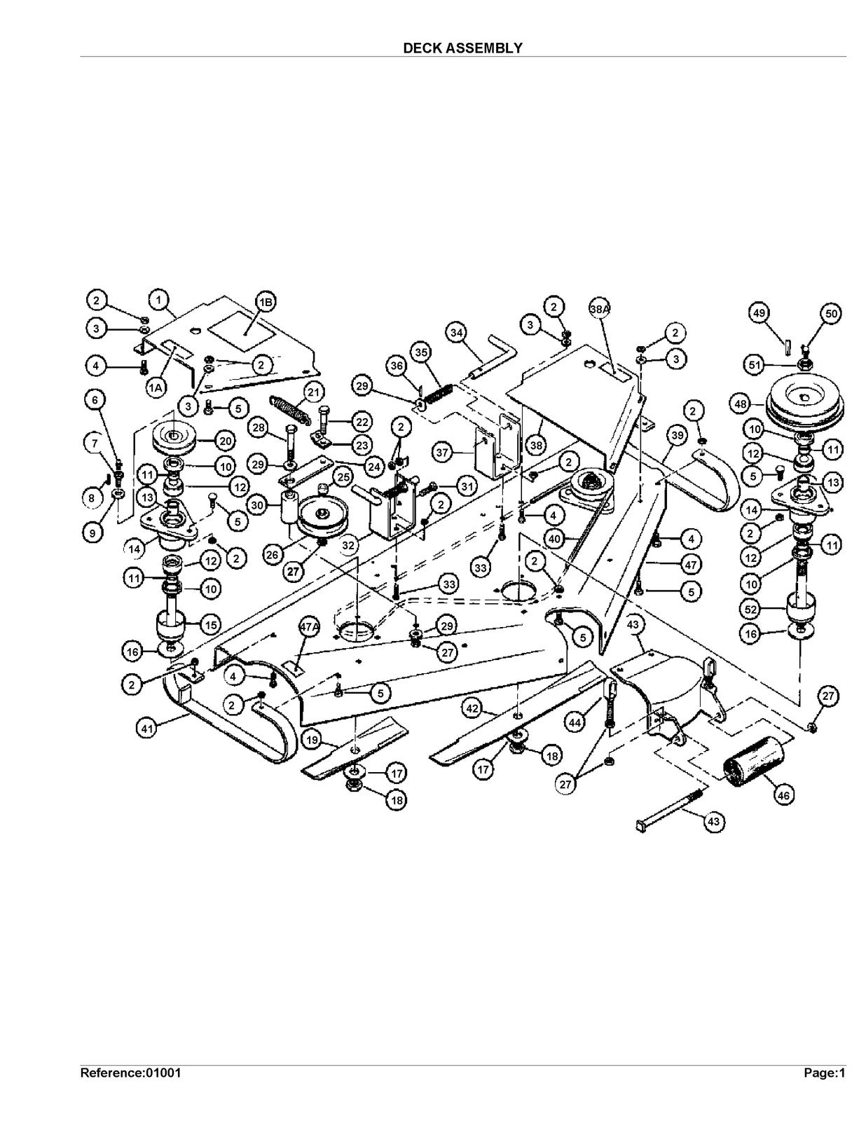 KUBOTA B48 Deck Illustrated Parts List Manual - STEEL WIRE BOUND - TOUGH COVERS