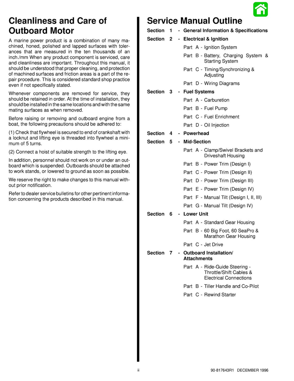 MERCURY Mariner Outboard 45 50 55 60 Jet Marathon SeaPro Big Foot Service Manual