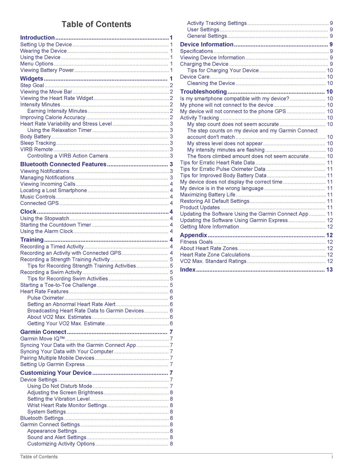 GARMIN Vivosmart 4 Owners Manual - STEEL WIRE BOUND - PROTECTIVE COVERS