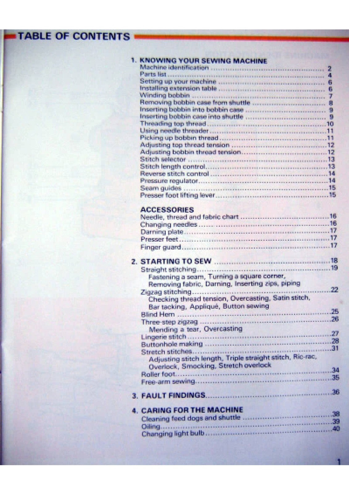 FRISTER ROSSMANN Beaver 5 Sewing Machine Instruction Manual - WIRE BOUND