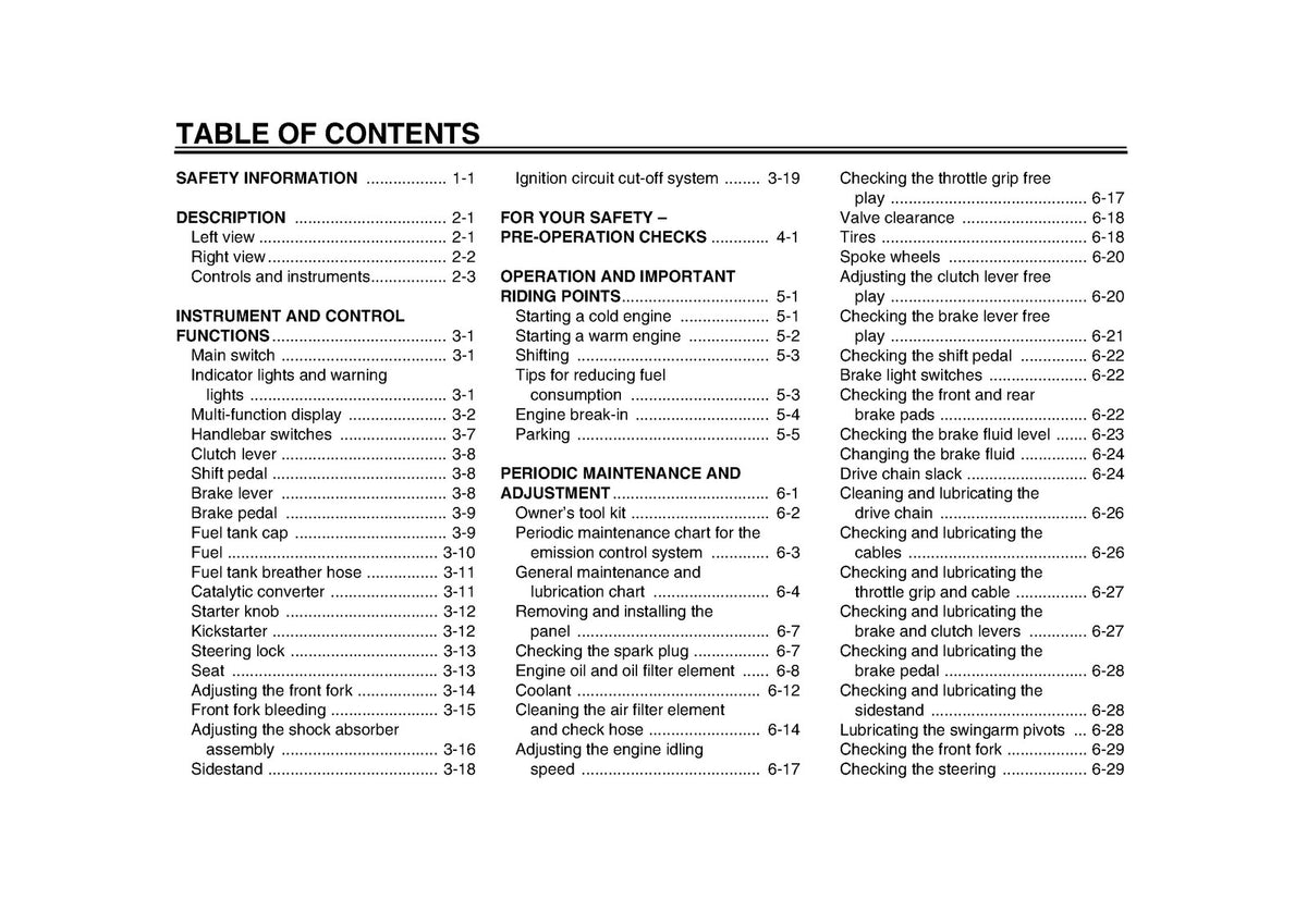 YAMAHA WR450F Owners Manual 2012 - STEEL WIRE BOUND - PROTECTIVE COVERS
