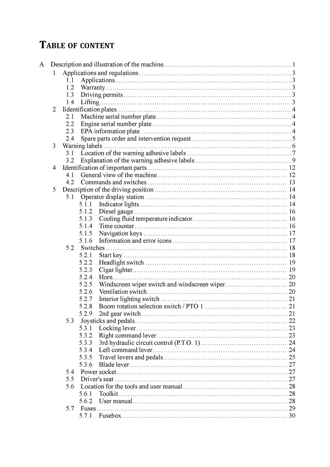 YANMAR SV26 Mini Excavator Operation and Maintenance Manual - WIRE BOUND