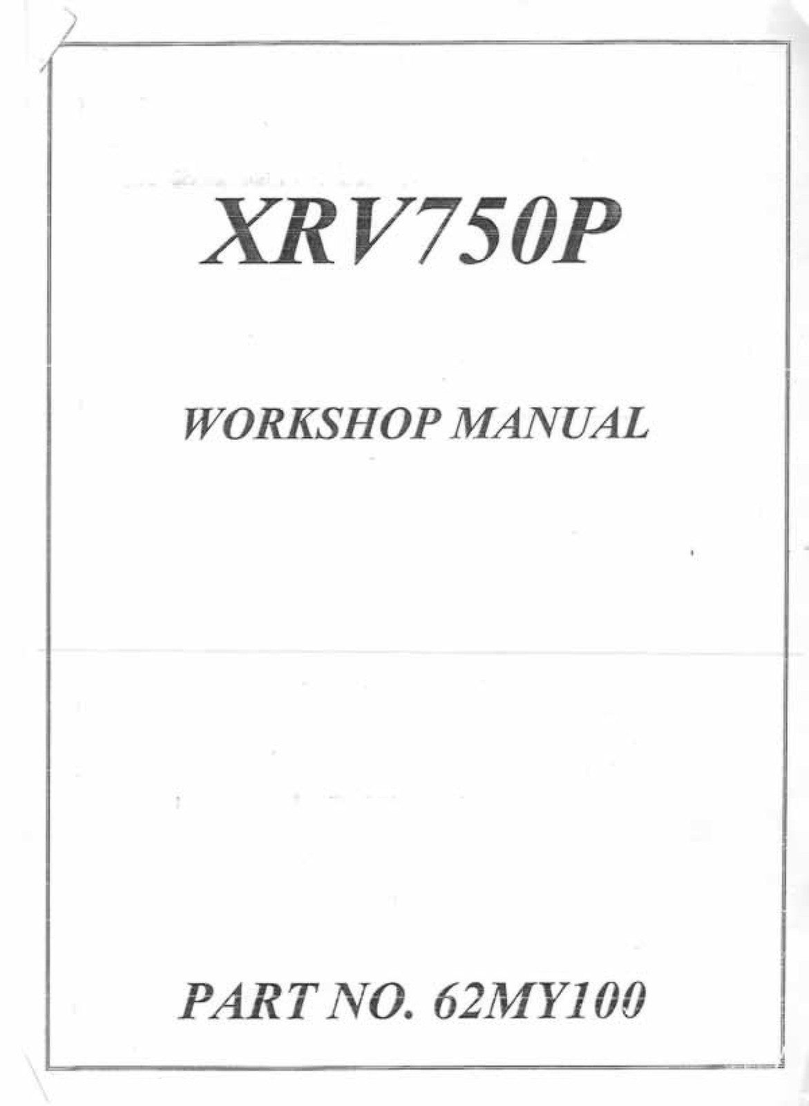HONDA XRV750 RD07 Africa Twin Motorcycle Service Manual, BOUND, COVERS, FOLDOUTS