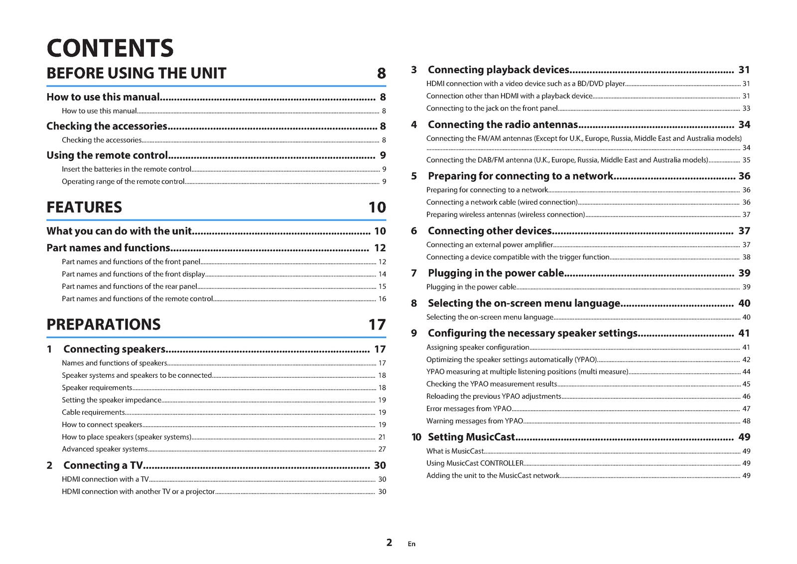 YAMAHA AVENTAGE RX-A880 AV Receiver Owners Manual - WIRE BOUND - TOUGH COVERS