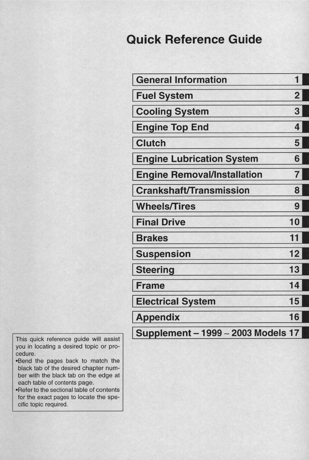 KAWASAKI Voyager XII Motorcycle Service Manual Supplement - WIRE BOUND - COVERS