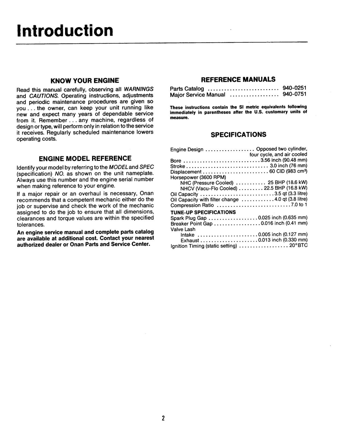 ONAN NHC NHCV Engine Operators Manual 1987 - STEEL WIRE BOUND - TOUGH COVERS