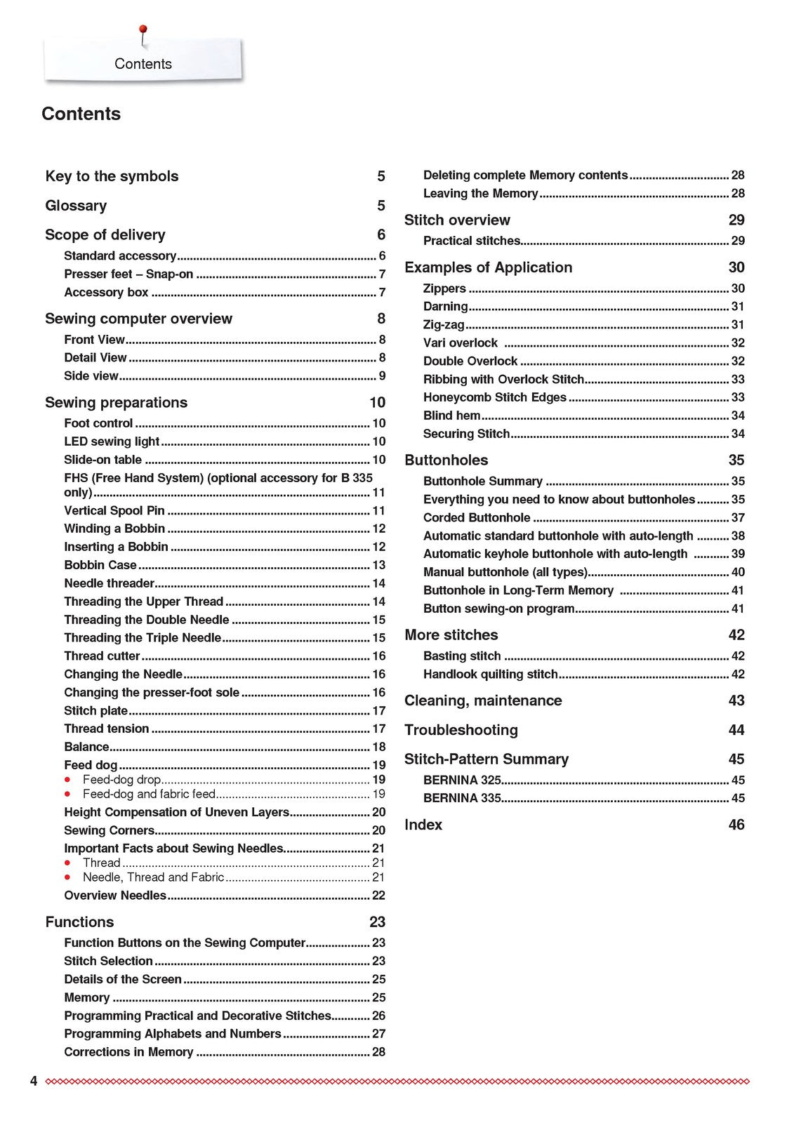 BERNINA 325 335 Sewing Machine User Manual 2018 - WIRE BOUND - TOUGH COVERS
