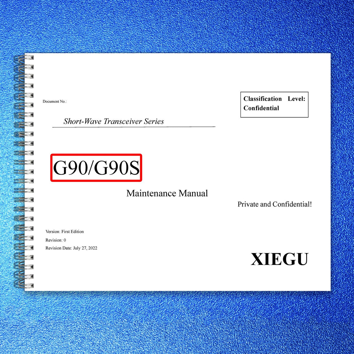 XIEGU G90 G90S Service & Operators Manual BUNDLE - WIRE BOUND - TOUGH COVERS