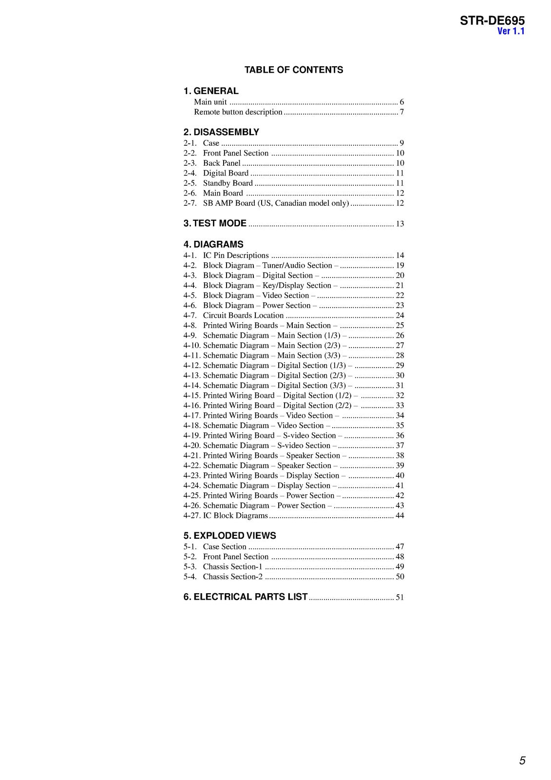 SONY STR-DE695 FM Stereo FM-AM Receiver Service Manual, BOUND, COVERS, FOLDOUTS