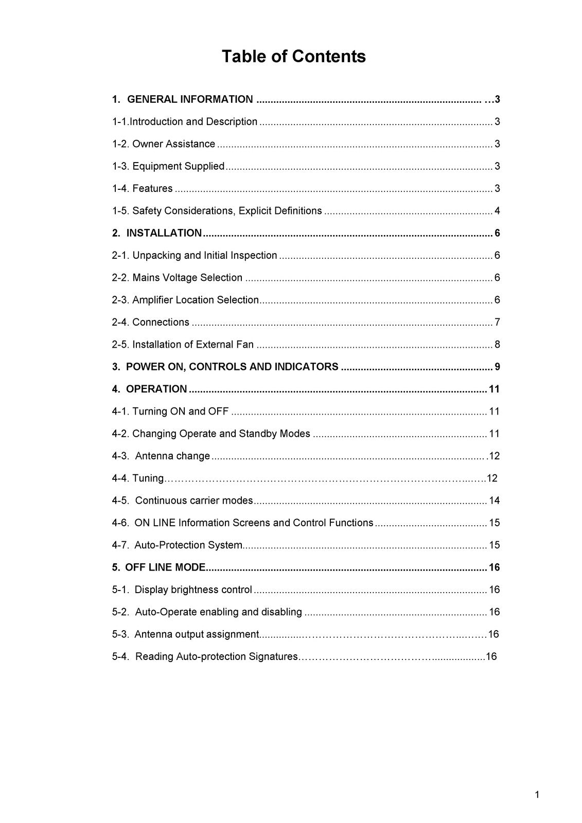 ACOM 1500 HF 6m Linear Amplifier Operating Manual 2012 - WIRE BOUND - COVERS
