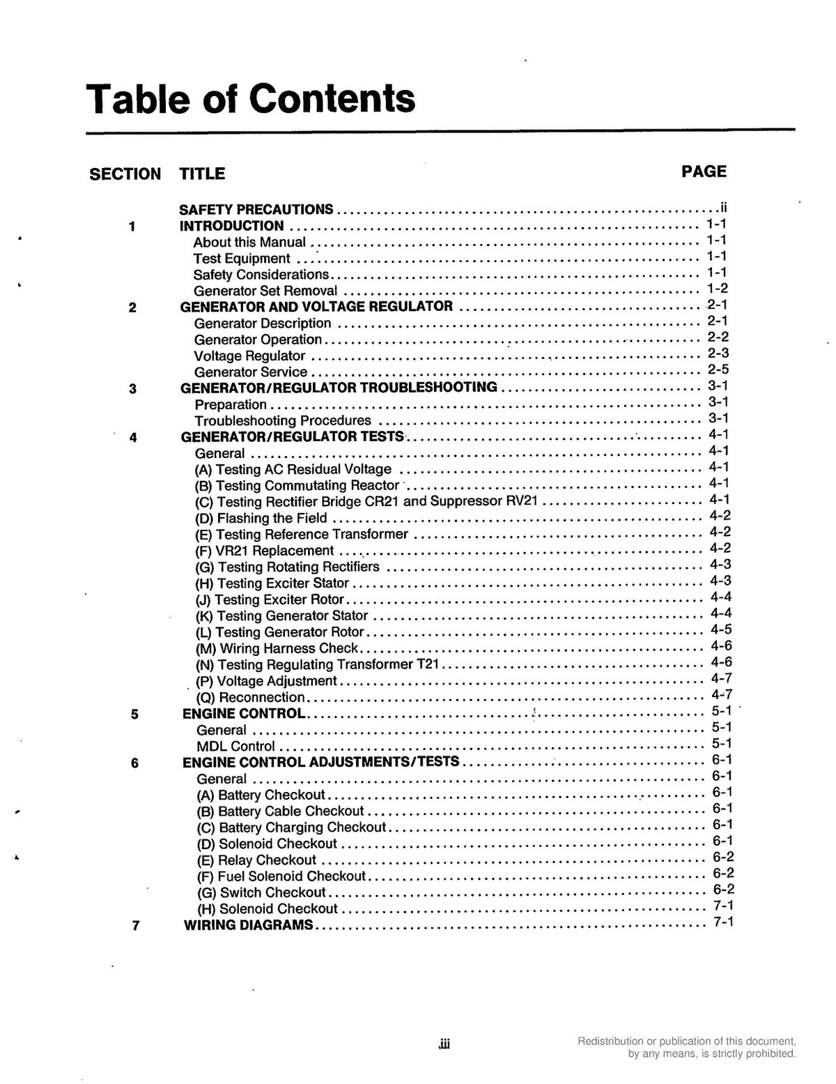 ONAN MDL3 MDL4 MDL6 Marine Genset Service Manual 1991 - WIRE BOUND - COVERS