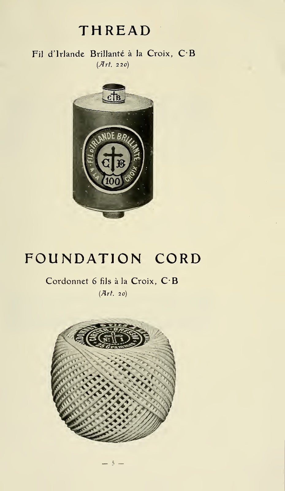 CARTIER-BRESSON Baby Irish Crochet Lace 2nd Album Instruction Manual - BOUND