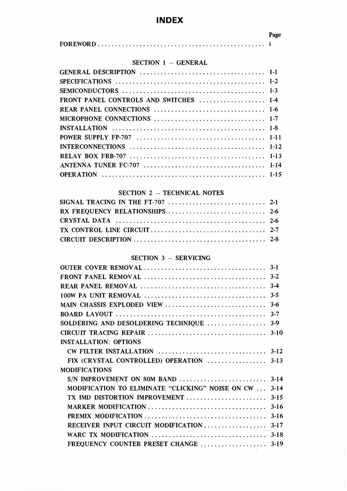 YAESU FT-707 Service Manual - BOUND - COVERS - XL FOLDOUT PAGES