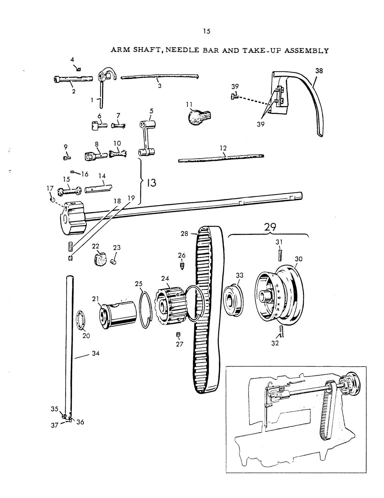 SINGER 211W151 Sewing Machine Service Manual - STEEL WIRE BOUND - TOUGH COVERS