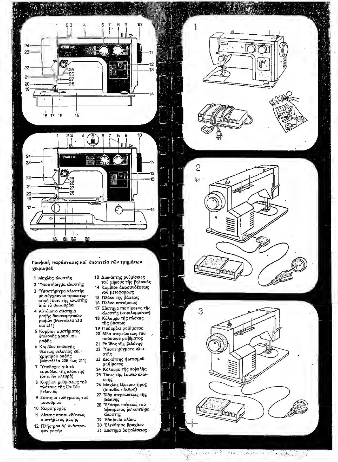 PFAFF 204  205  207  208  209  210  211 User Manual - WIRE BOUND - COVERS