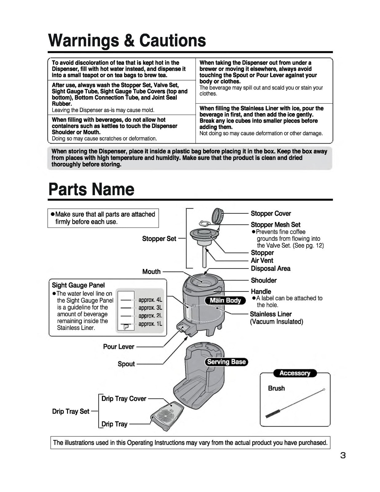 ZOJIRUSHI SY-BA60 60N Thermal Gravity Pot Operating Instructions Manual - BOUND