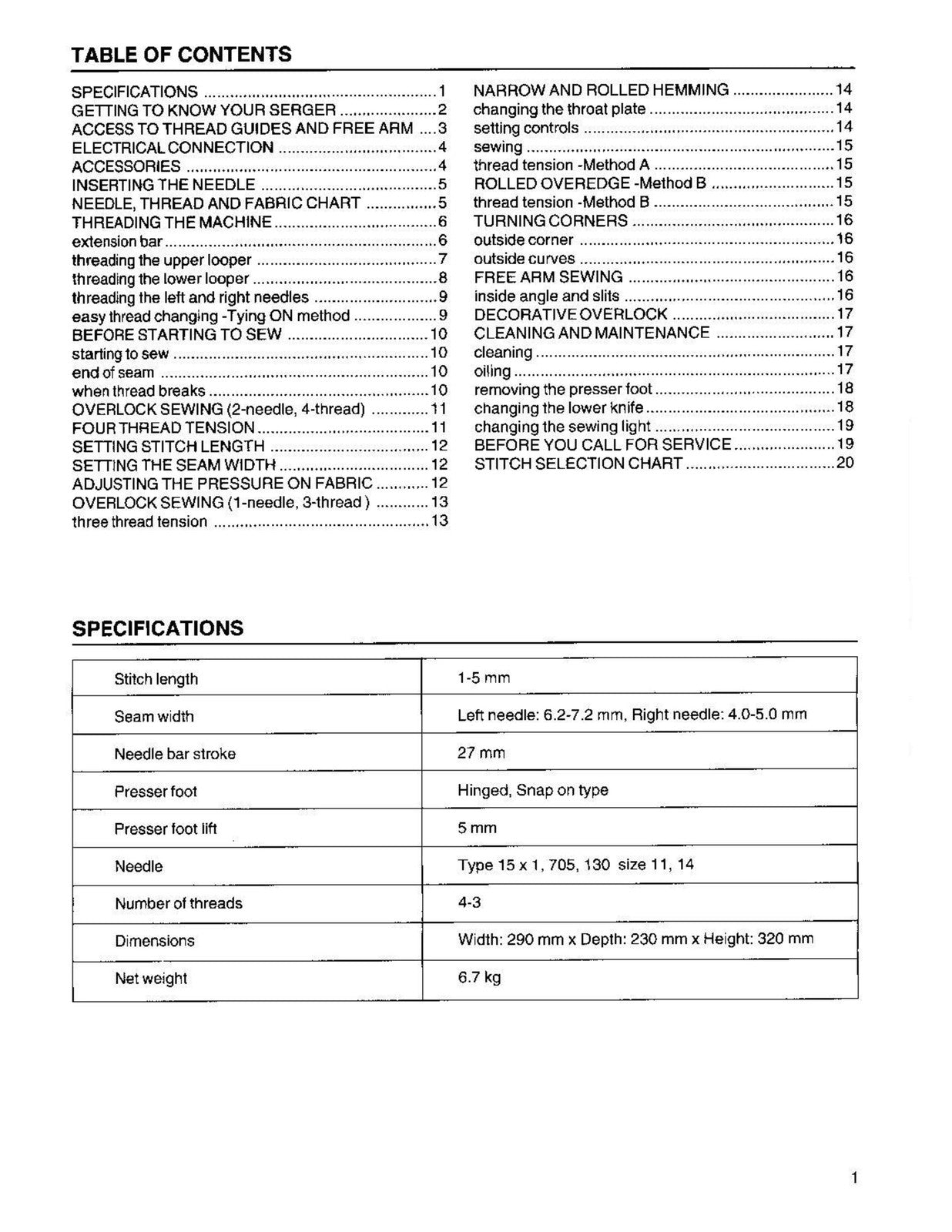 E-Z LOCK EZ100 Serger Instruciton Manual - STEEL WIRE BOUND - PROTECTIVE COVERS