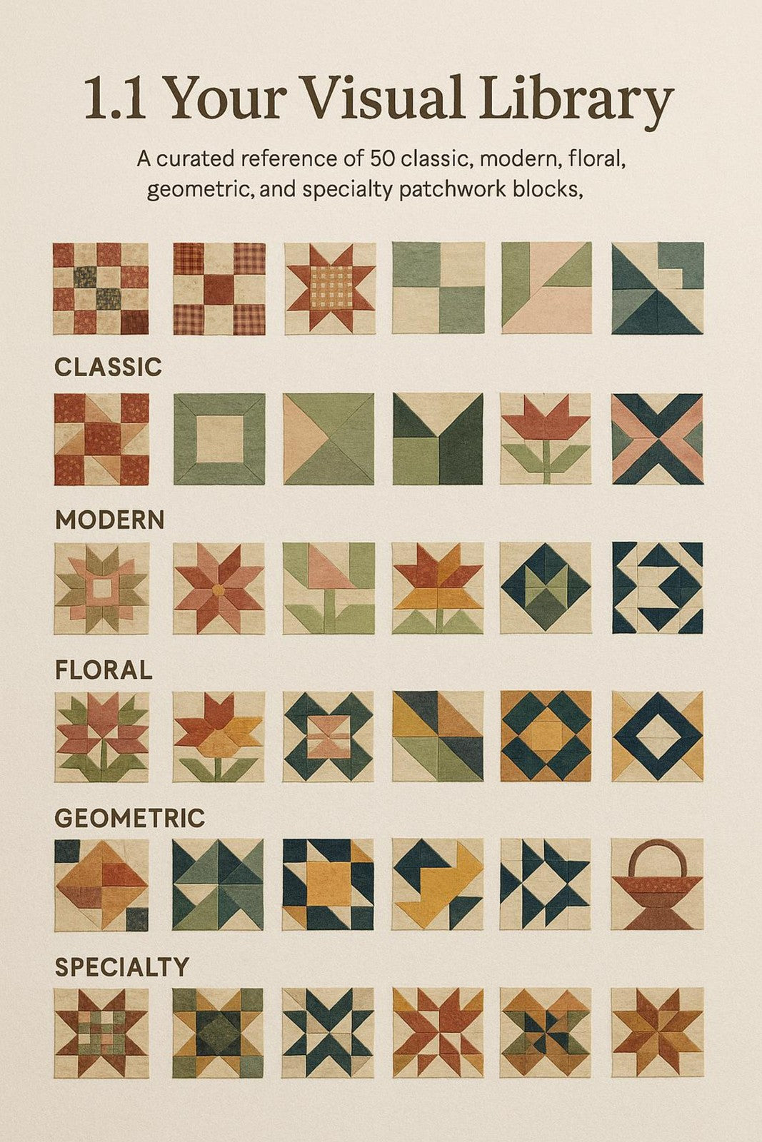 PATCHWORK Block Templates Full Set Manual - STEEL WIRE BOUND - PROTECTIVE COVERS