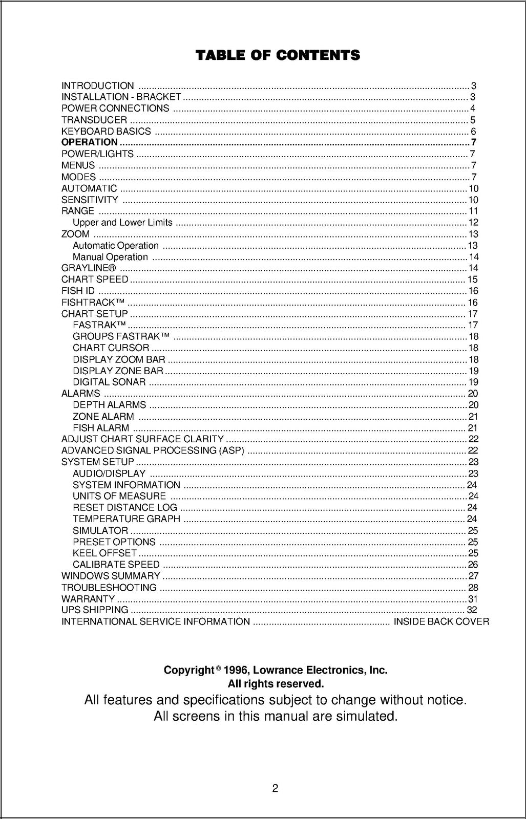 LOWRANCE X-65 Fish Finder Installation And Operation Instructions Manual - BOUND
