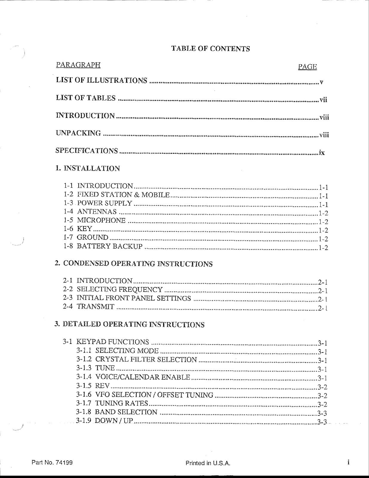 TEN TEC Omni 5 Model 562 User Manual - STEEL WIRE BOUND - PROTECTIVE COVERS