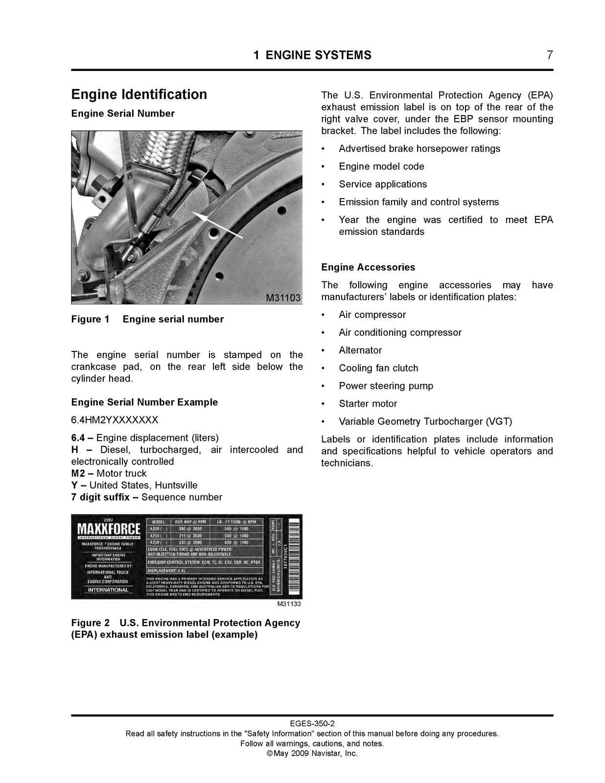 INTERNATIONAL MaxxForce 7 EPA07 Diagnostic Troubleshooting Manual 2009 - BOUND
