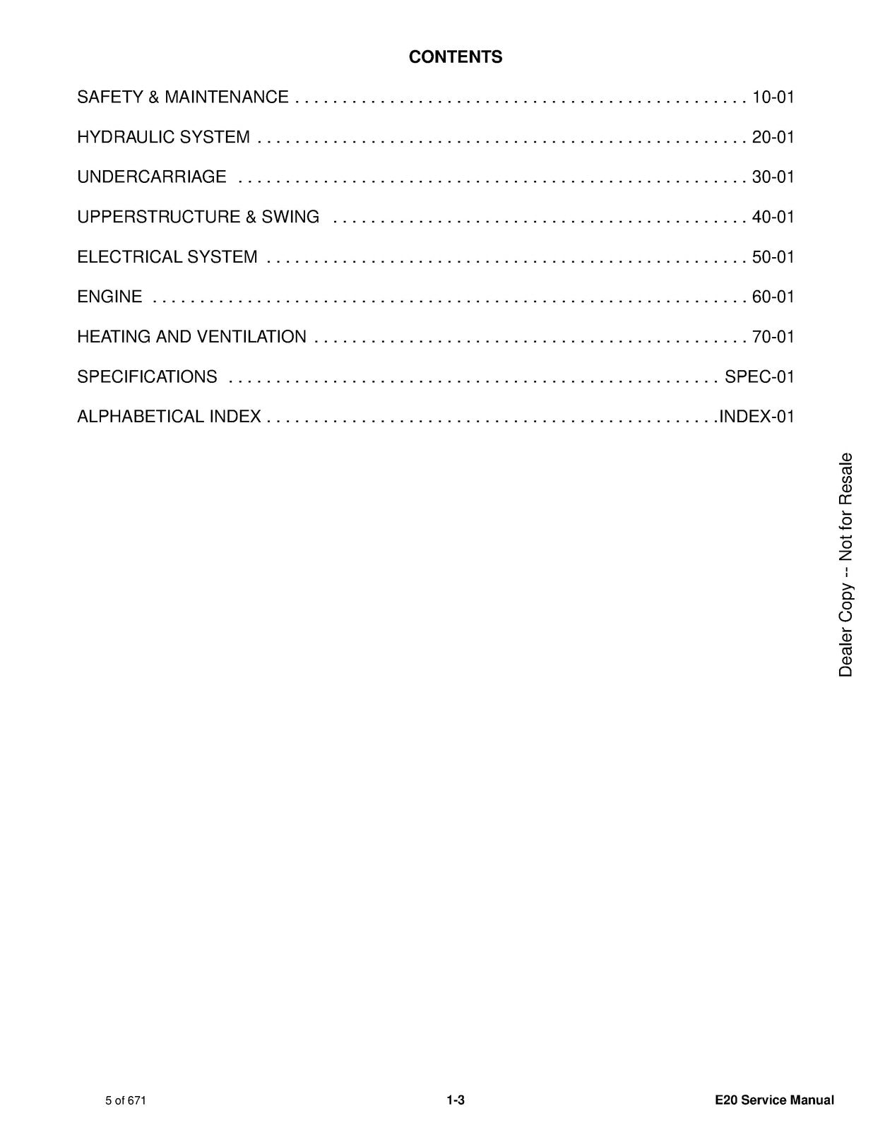 BOBCAT E20 Compact Excavator SN AWRH1101 and Up Service Manual, FOLDOUTS