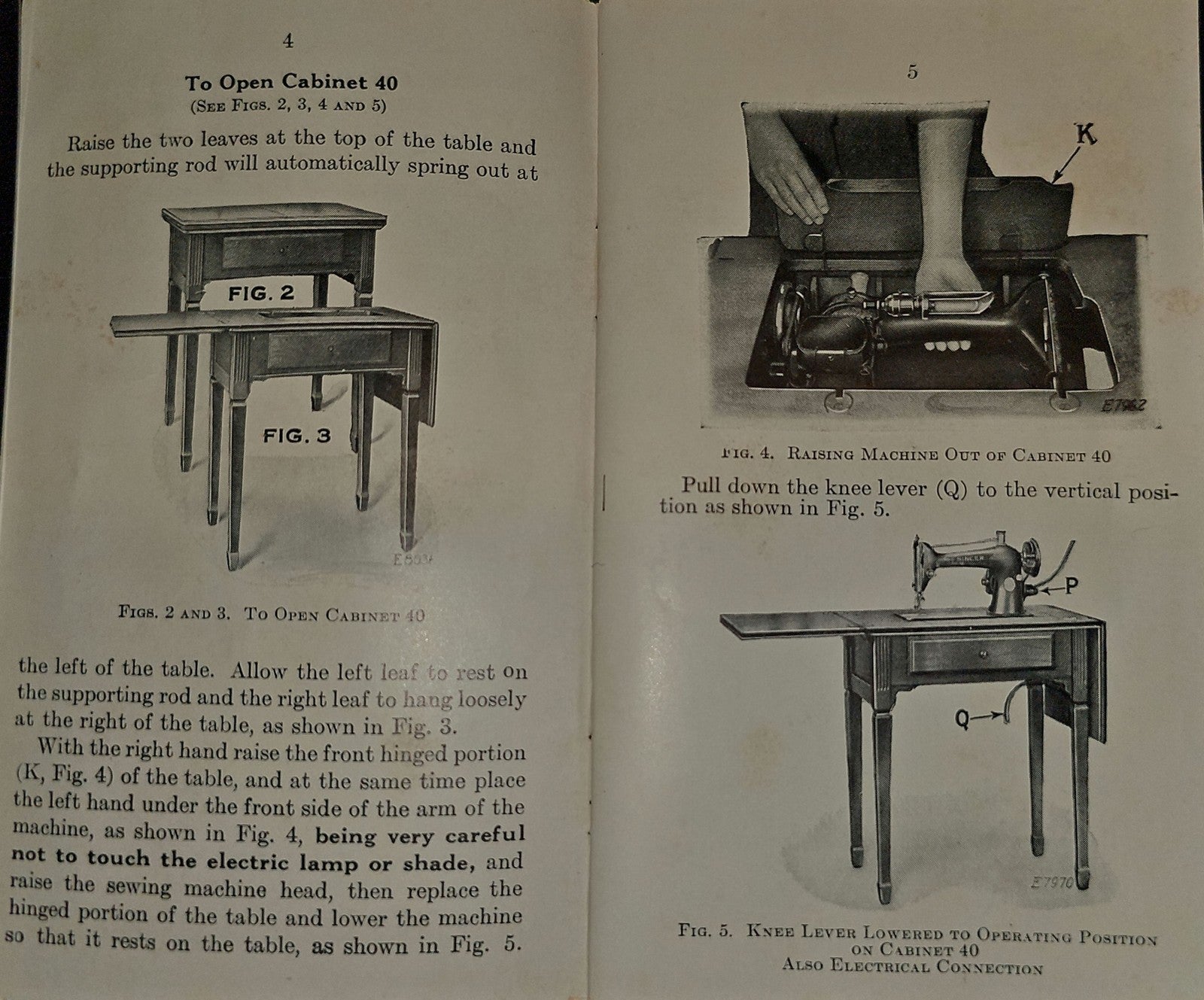 SINGER 66-6 Electric Sewing Machine Instructions Manual 1929 - WIRE BOUND
