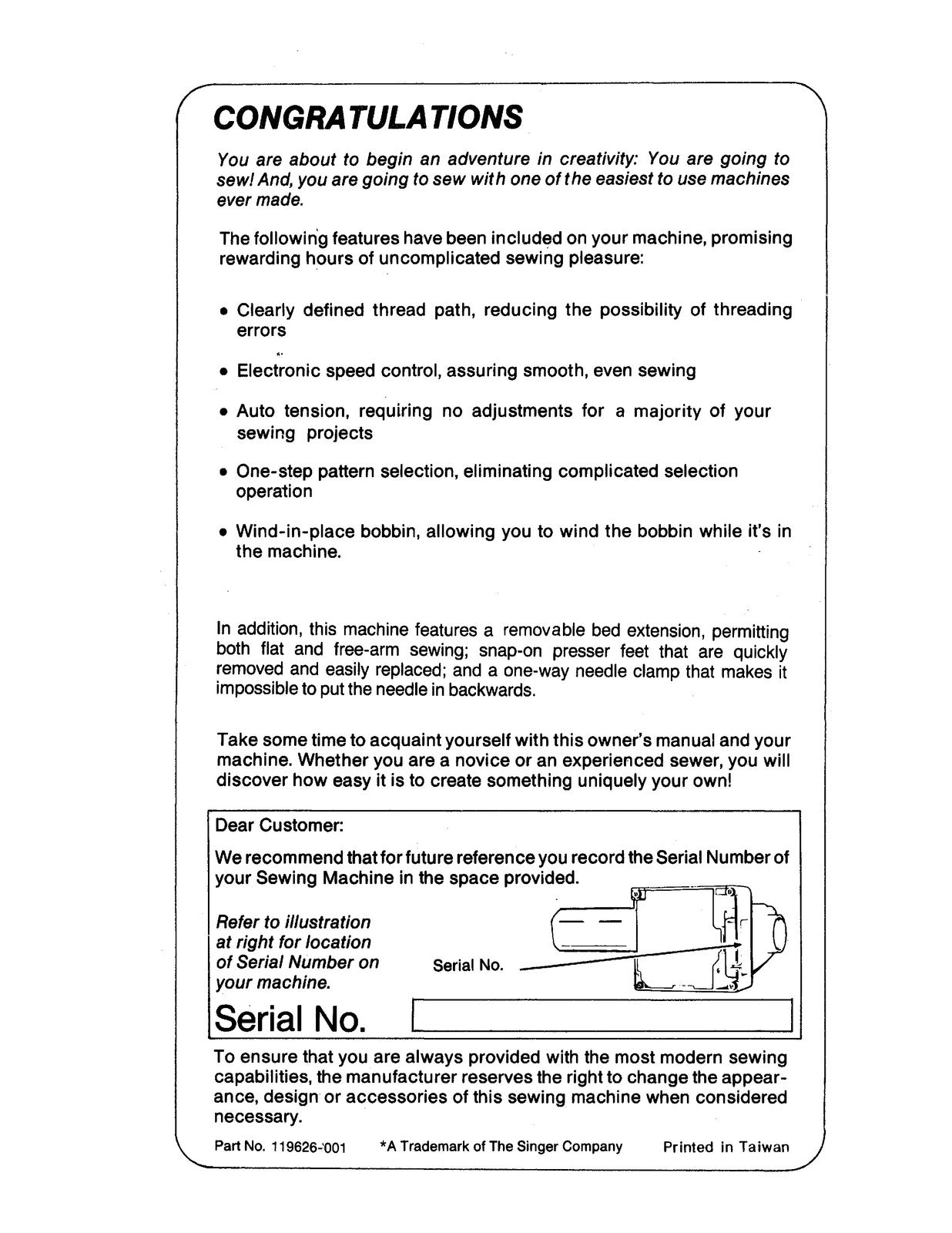 SINGER 6234 Sewing Machine Instruction Manual - STEEL WIRE BOUND - TOUGH COVERS