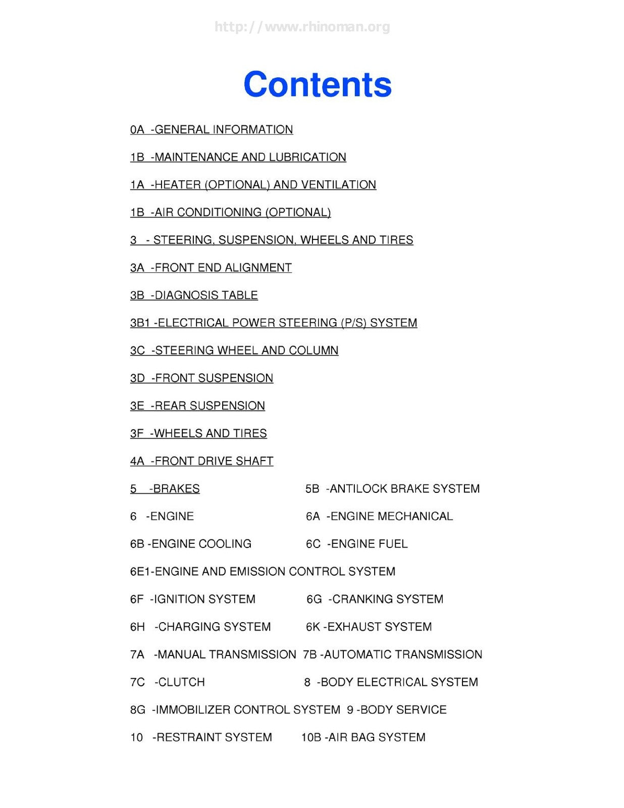 MARUTI SUZUKI Alto HA24 RF410 F10D Service Manual 2002 - WIRE BOUND - COVERS