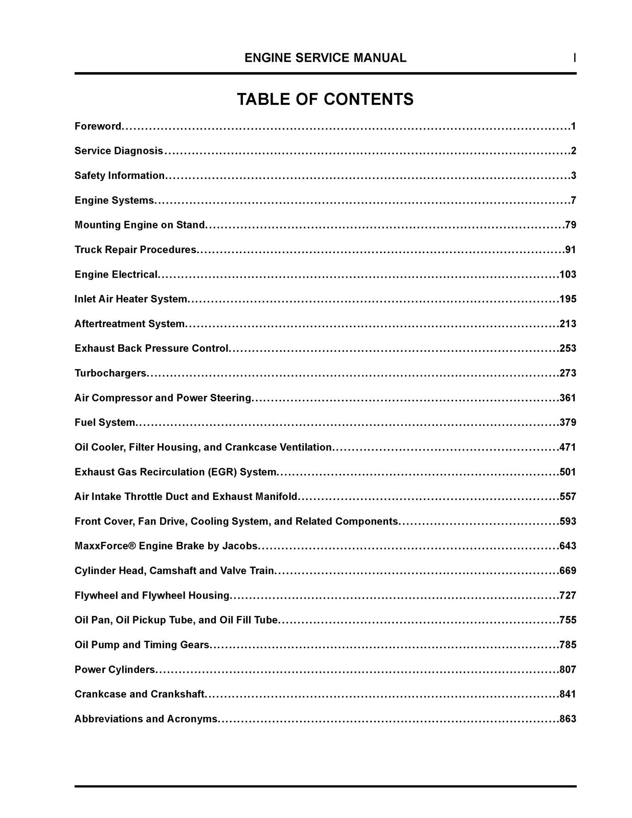 INTERNATIONAL MaxxForce 11 13 EPA10 Engine Service Manual 2015 - WIRE BOUND