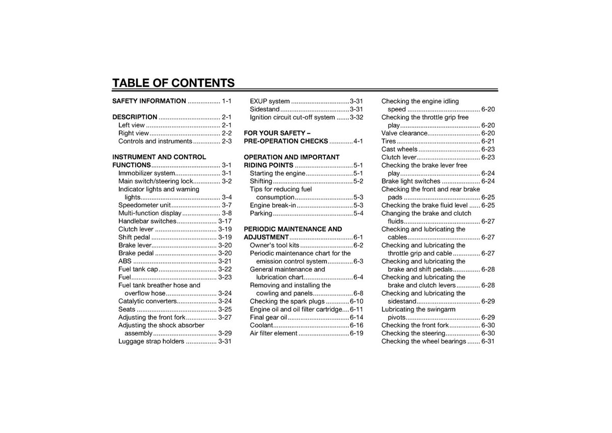 YAMAHA VMAX Owners Manual 2015 - STEEL WIRE BOUND - PROTECTIVE COVERS