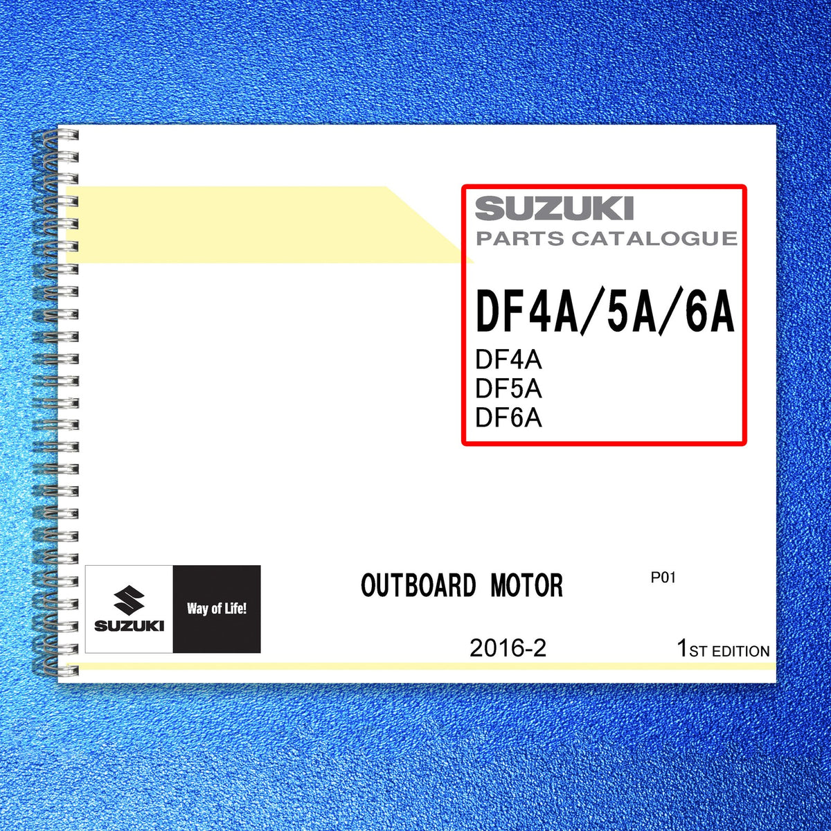 SUZUKI DF4A DF5A DF6A Parts Operators Service Manual BUNDLE - WIRE BOUND